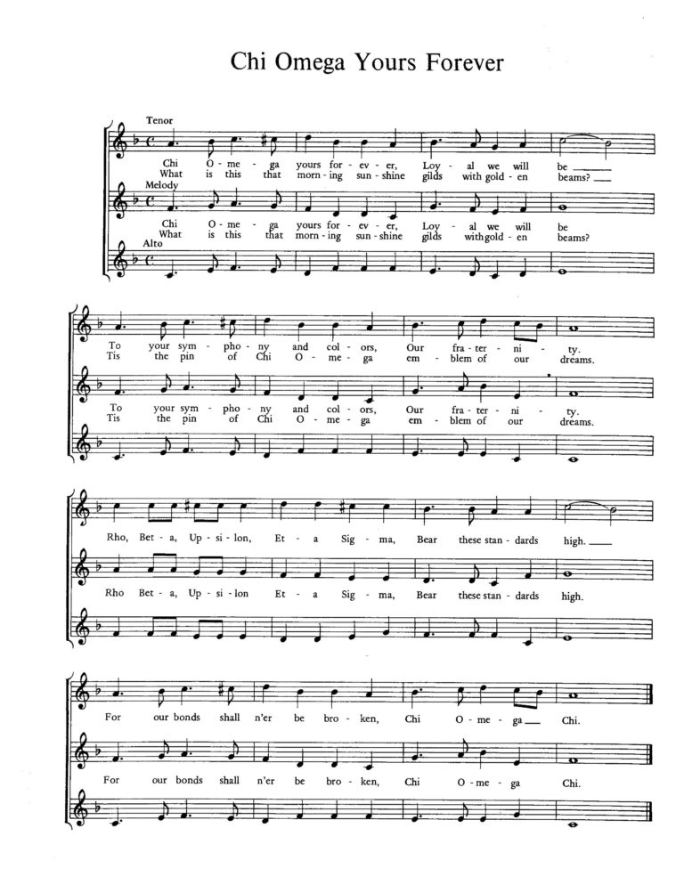 Chi Omega in Song 125 Years of Chi Omega